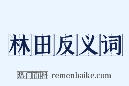 林田反义词是什么意思的图片